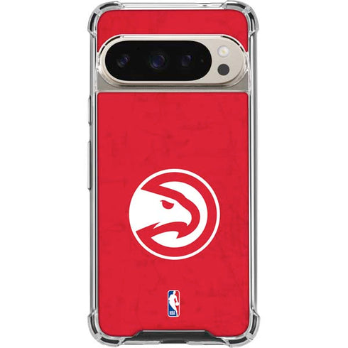 NBA Atlanta Hawks Distressed Google Pixel 9/9 Pro Clear Case